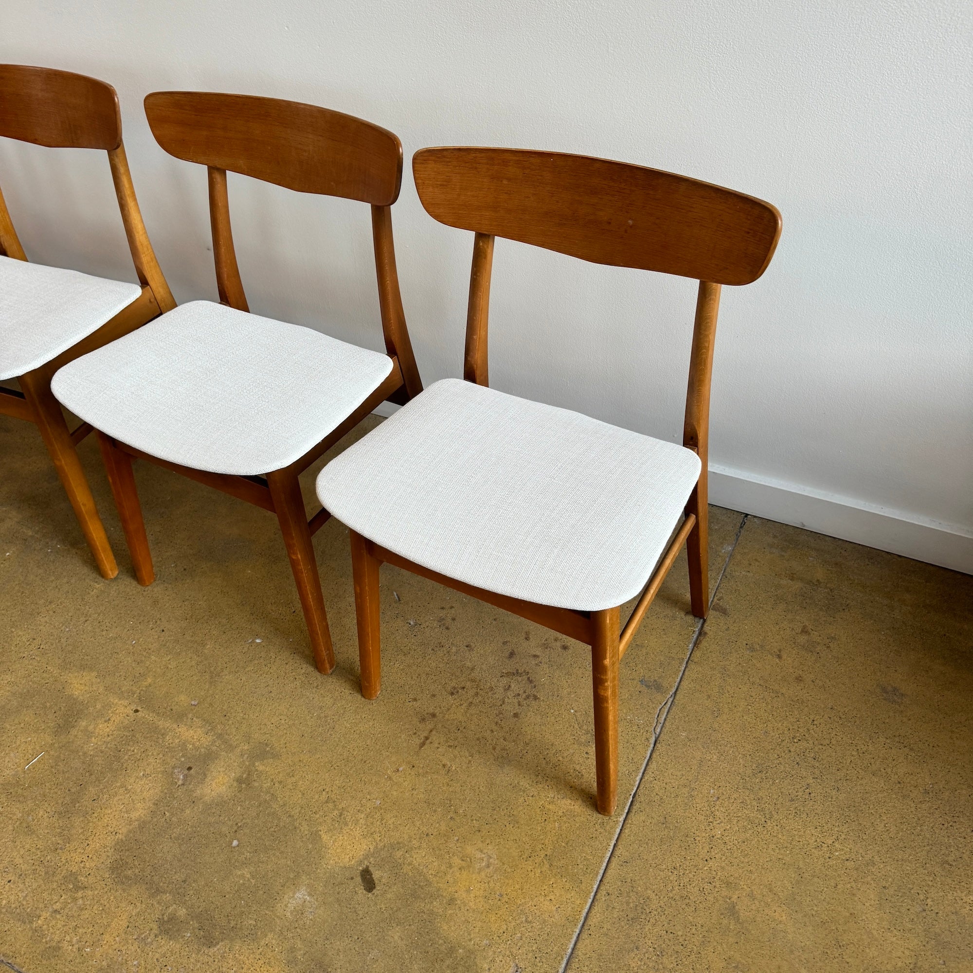 Danish Modern Teakwood set of 6 chairs by Farstrup