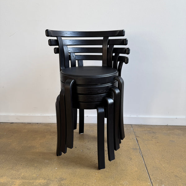 Danish Modern Magnus Olsen All black Model 8000 dining chairs