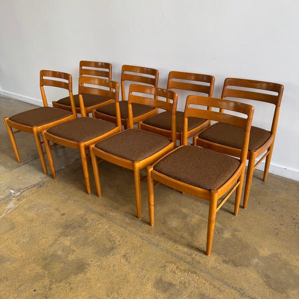 Danish Modern H.W. KLEIN. for Bramin 12 Oak Dining Chairs