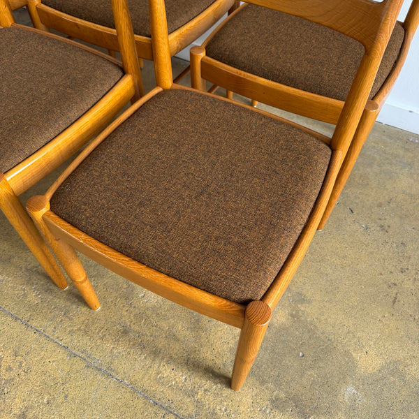 Danish Modern H.W. KLEIN. for Bramin 12 Oak Dining Chairs