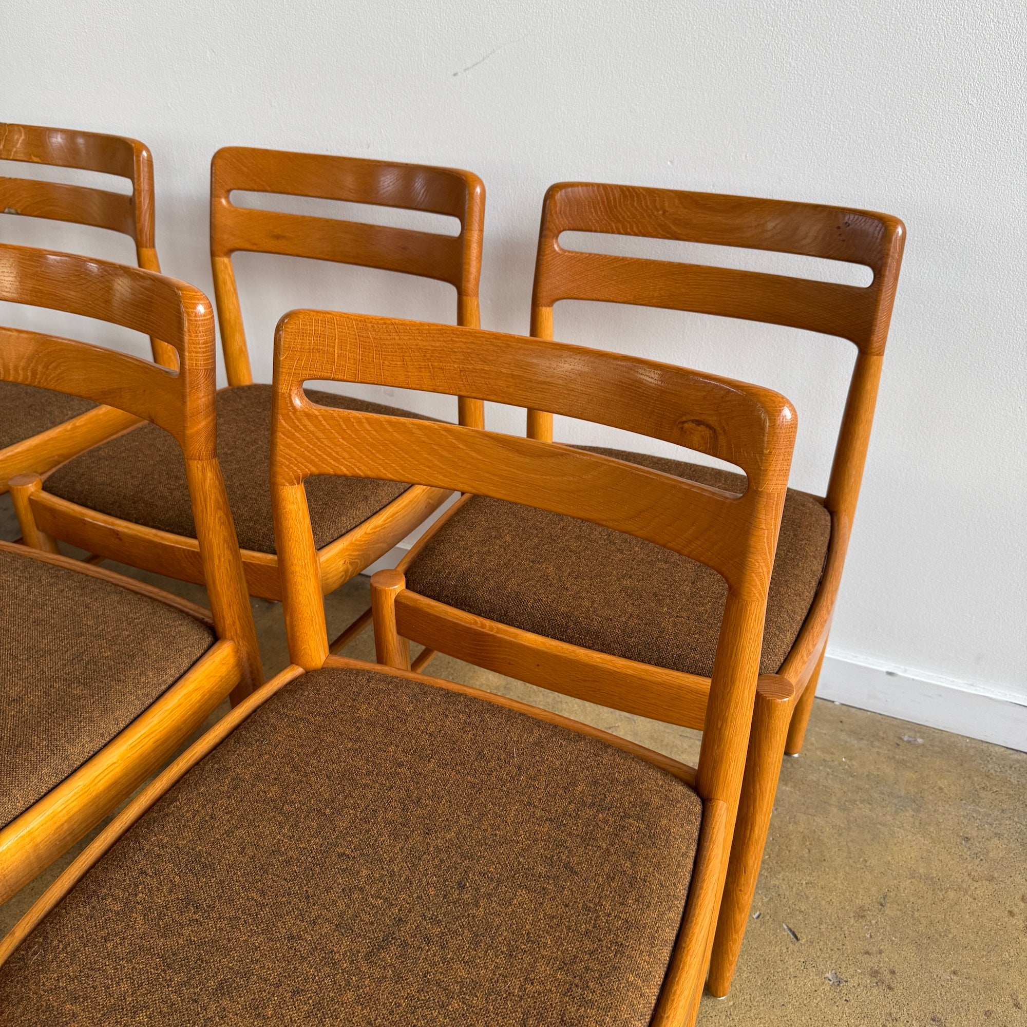 Danish Modern H.W. KLEIN. for Bramin 12 Oak Dining Chairs