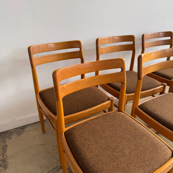 Danish Modern H.W. KLEIN. for Bramin 6 Oak Dining Chairs