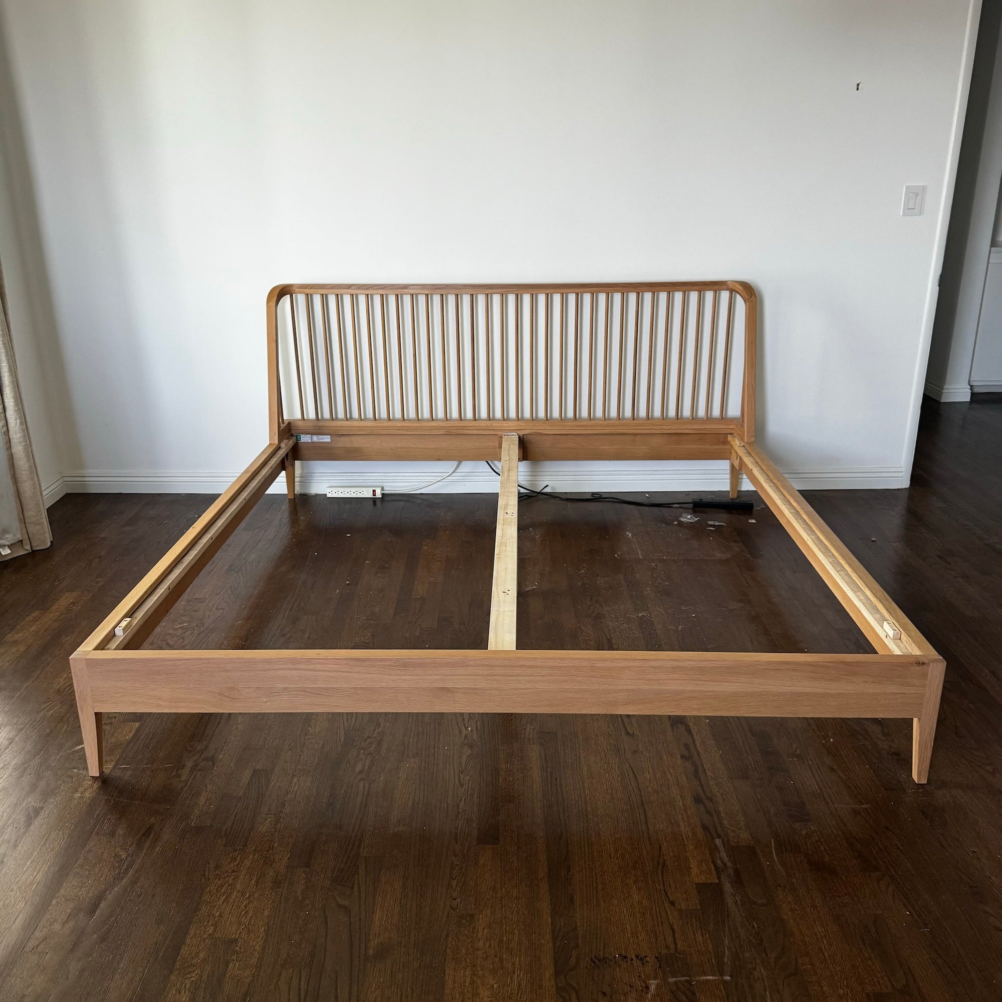 Rejuvenation Perkins Spindle Oak King Bed