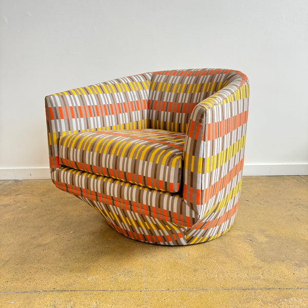 Bensen U Turn Club Chair with Maharam Multi Color Pepper fabric