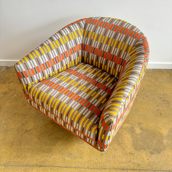 Bensen U Turn Club Chair with Maharam Multi Color Pepper fabric