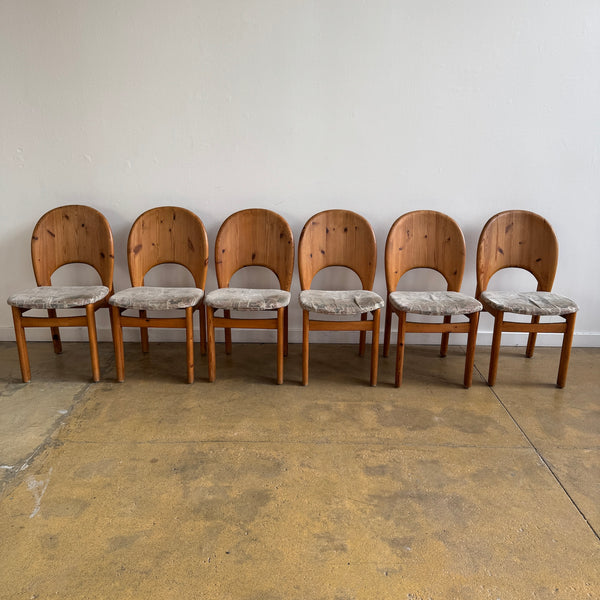 Danish Modern Niels Koefoed Pinewood Chairs for Glostrup