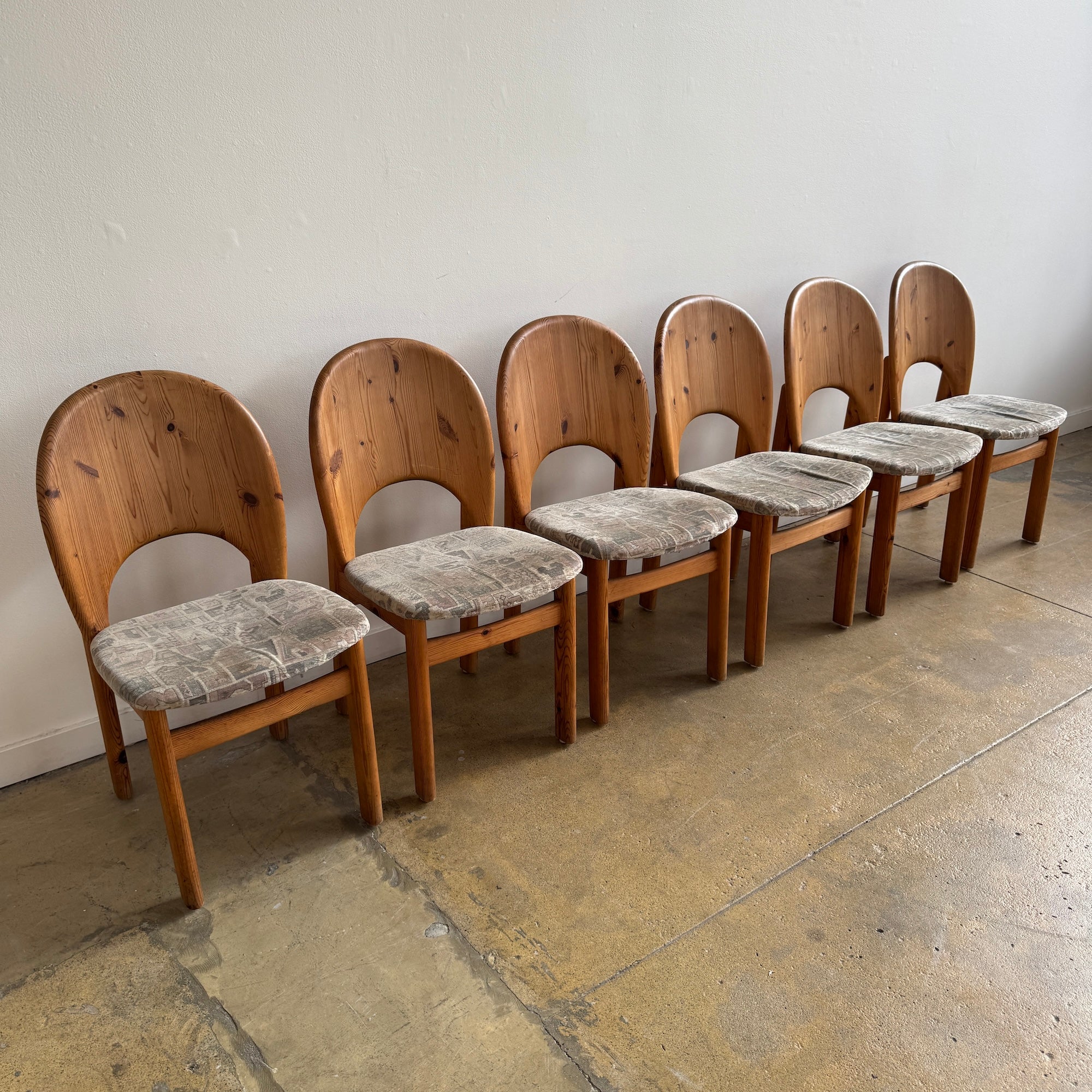 Danish Modern Niels Koefoed Pinewood Chairs for Glostrup