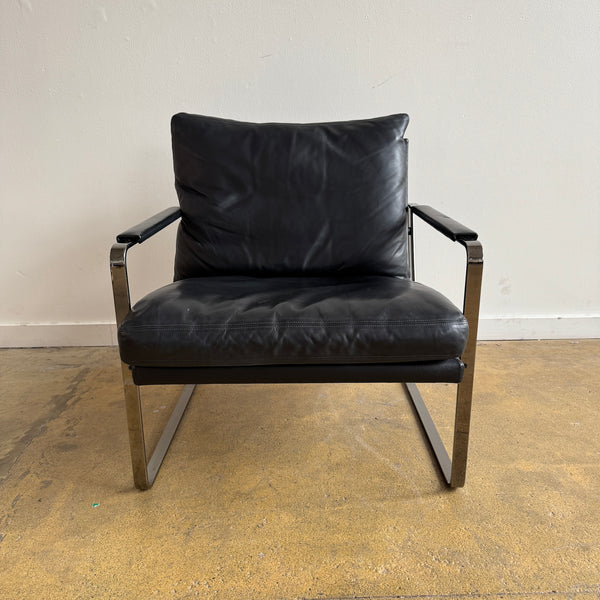 Preben Fabricius Conversation Leather Lounge Chair for Walter Knoll (Two Available)