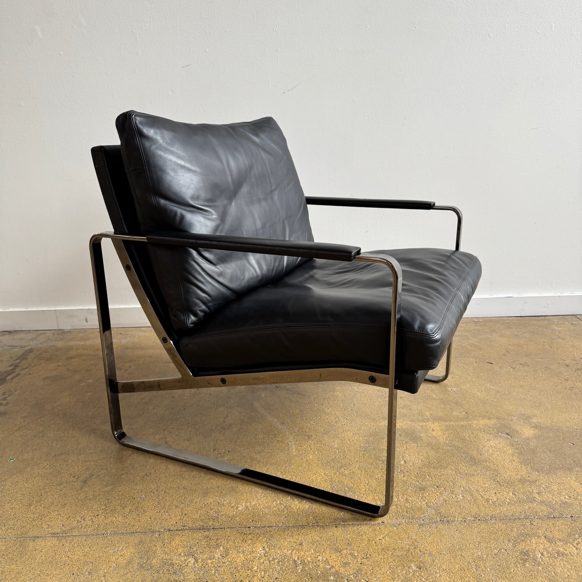 Preben Fabricius Conversation Leather Lounge Chair for Walter Knoll (Two Available)