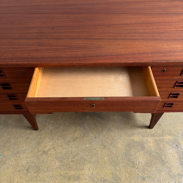 Danish Modern 8 Drawer Teak Desk