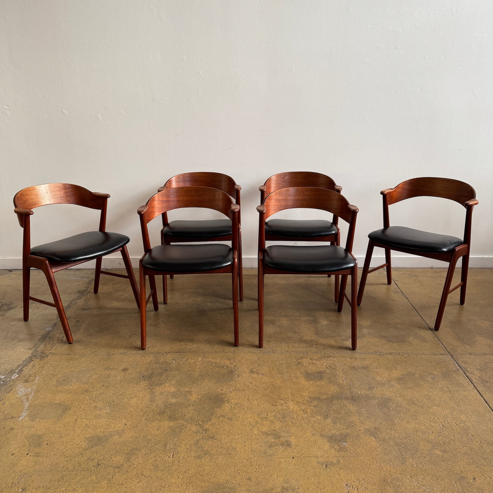 Danish Modern Kai Kristiansen Model 32 Teak Chairs for Korup