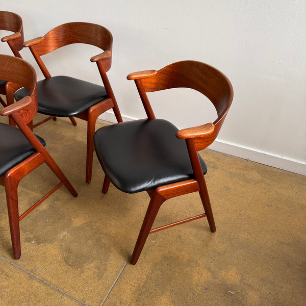 Danish Modern Kai Kristiansen Model 32 Teak Chairs for Korup