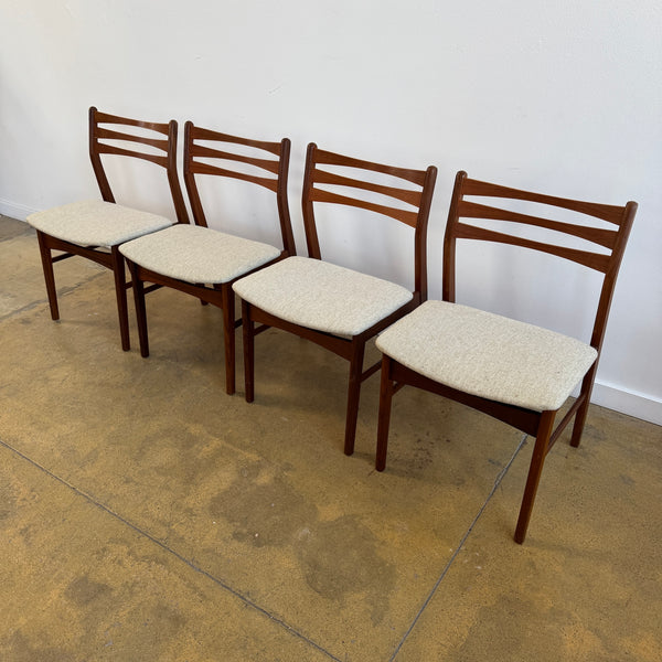 Danish Modern Set of 4 Dining Chairs by Skovby