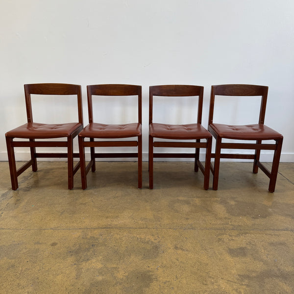 Danish Modern Teak Dining Chairs by Lennart Bende