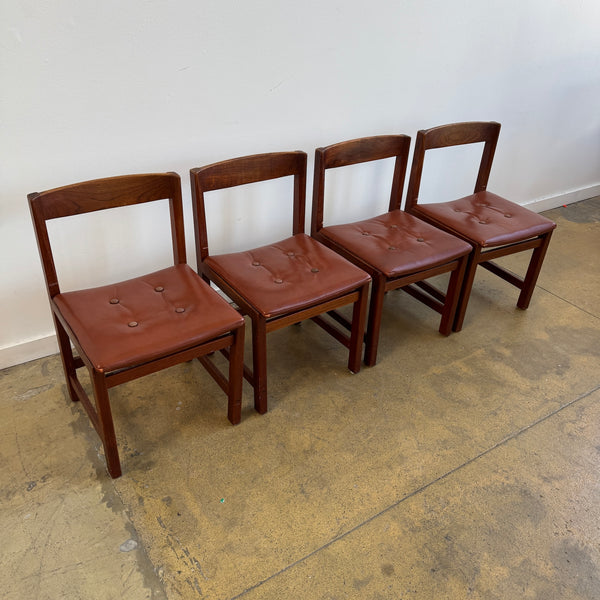 Danish Modern Teak Dining Chairs by Lennart Bende