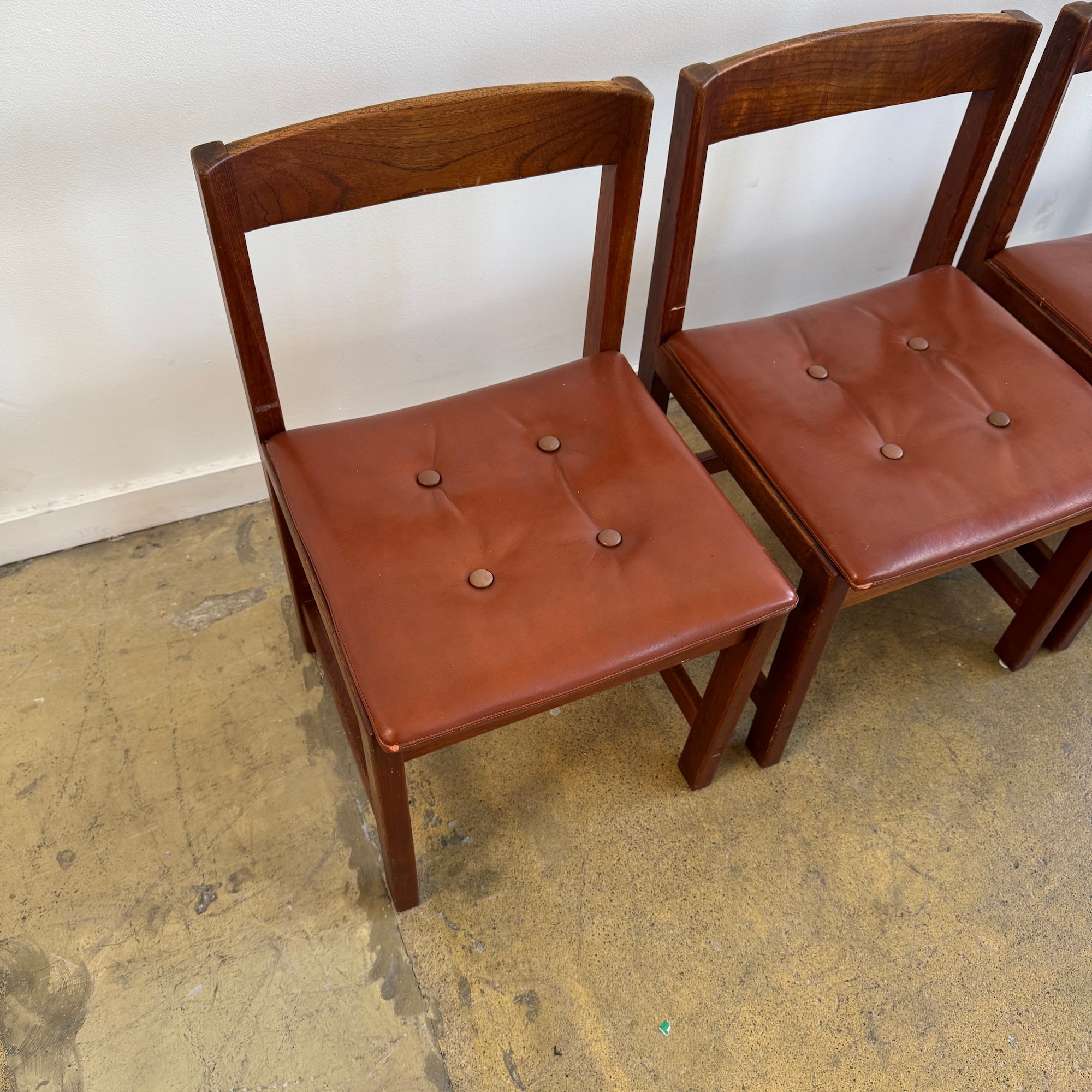 Danish Modern Teak Dining Chairs by Lennart Bende