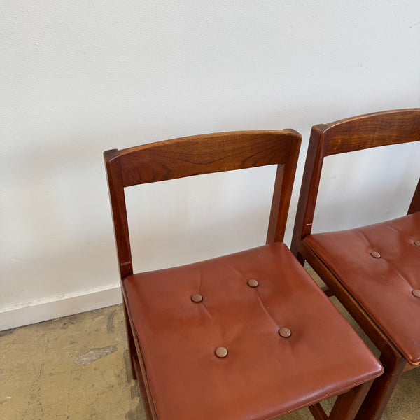 Danish Modern Teak Dining Chairs by Lennart Bende