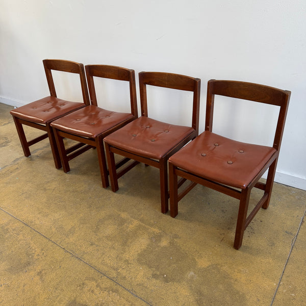 Danish Modern Teak Dining Chairs by Lennart Bende