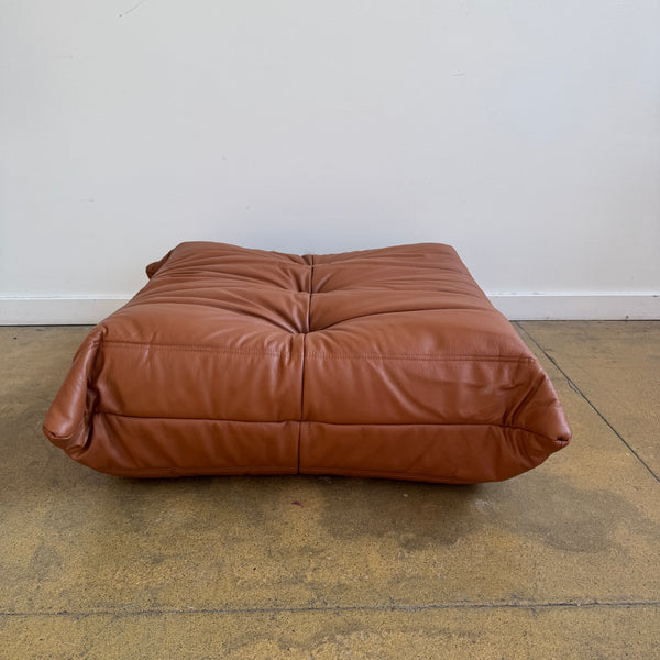 Authentic! Ligne Roset TOGO® Leather Ottoman (New Upholstery)