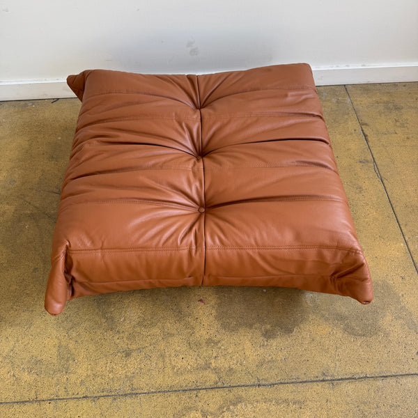 Authentic! Ligne Roset TOGO® Leather Ottoman (New Upholstery)