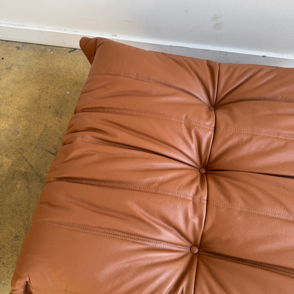 Authentic! Ligne Roset TOGO® Leather Ottoman (New Upholstery)