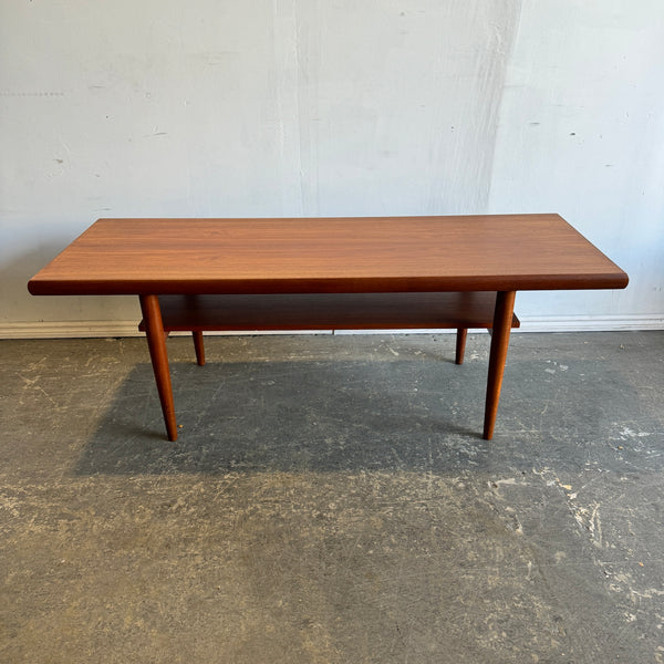 Danish Modern Teak Long coffee table