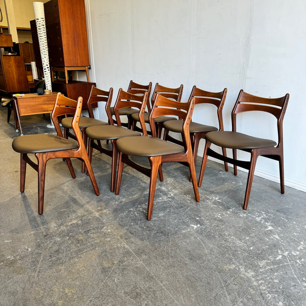 Danish Modern Erik Buch Set of 8 Model 310 Teak dining chairs