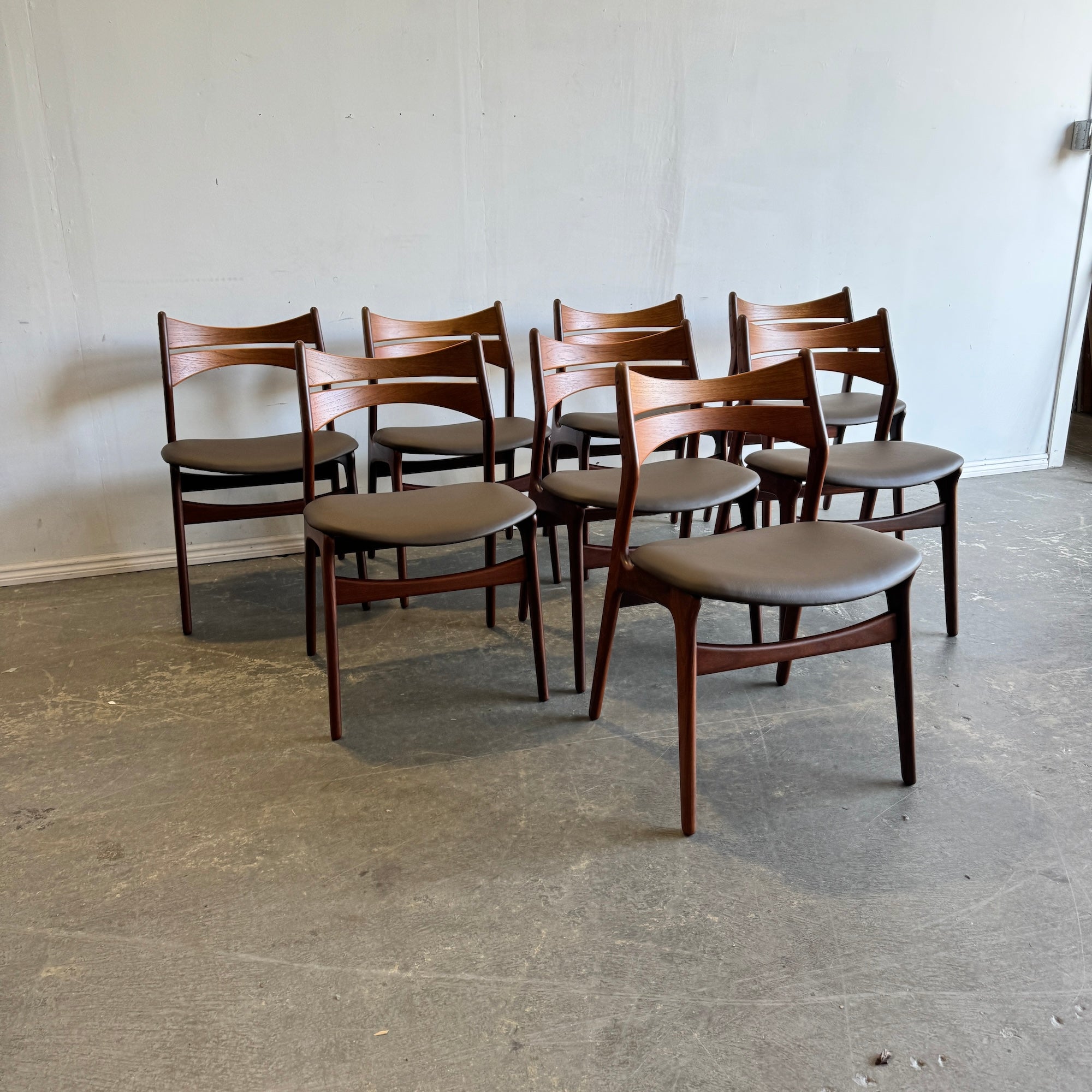 Danish Modern Erik Buch Set of 8 Model 310 Teak dining chairs