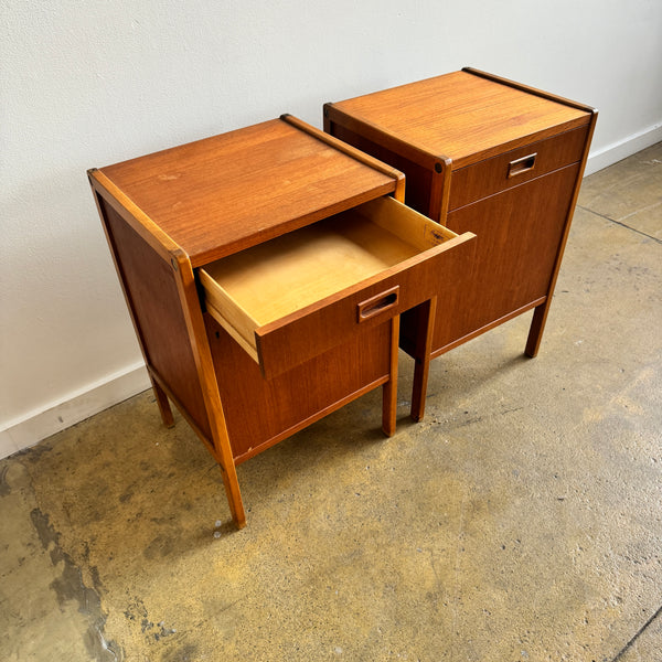 Danish Modern  pair of Bertil Fridhagen Teakwood Nightstands