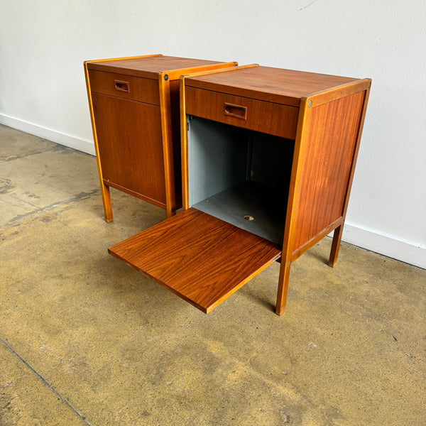 Danish Modern  pair of Bertil Fridhagen Teakwood Nightstands