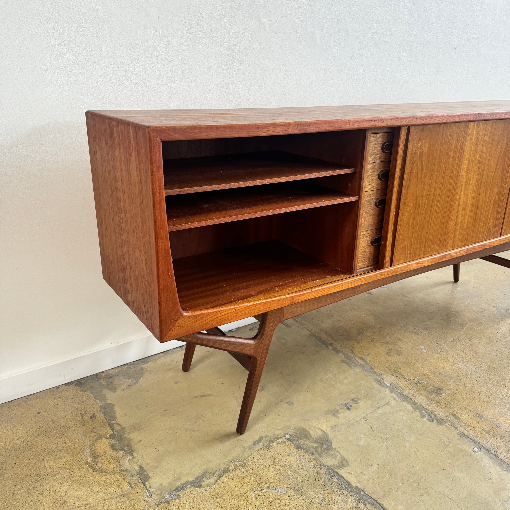 Danish Modern Teak Credenza by Harry Ostergaard