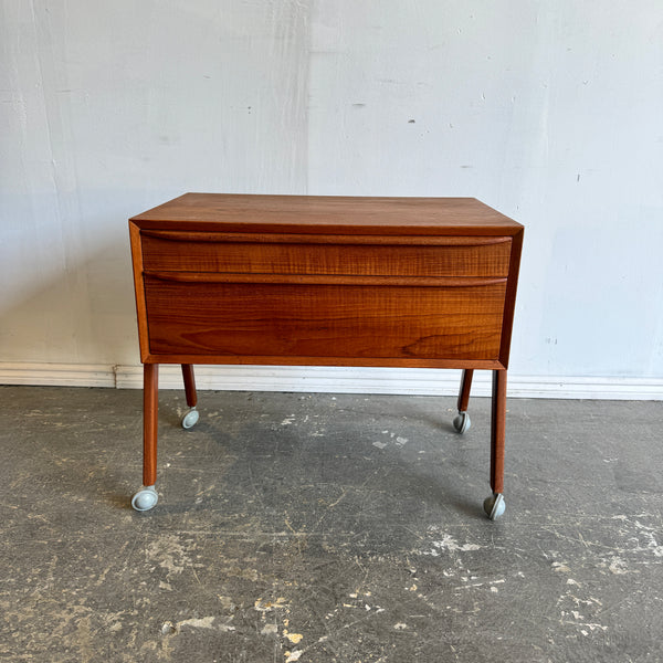 Danish Modern Teak Sewing Table, 1960s