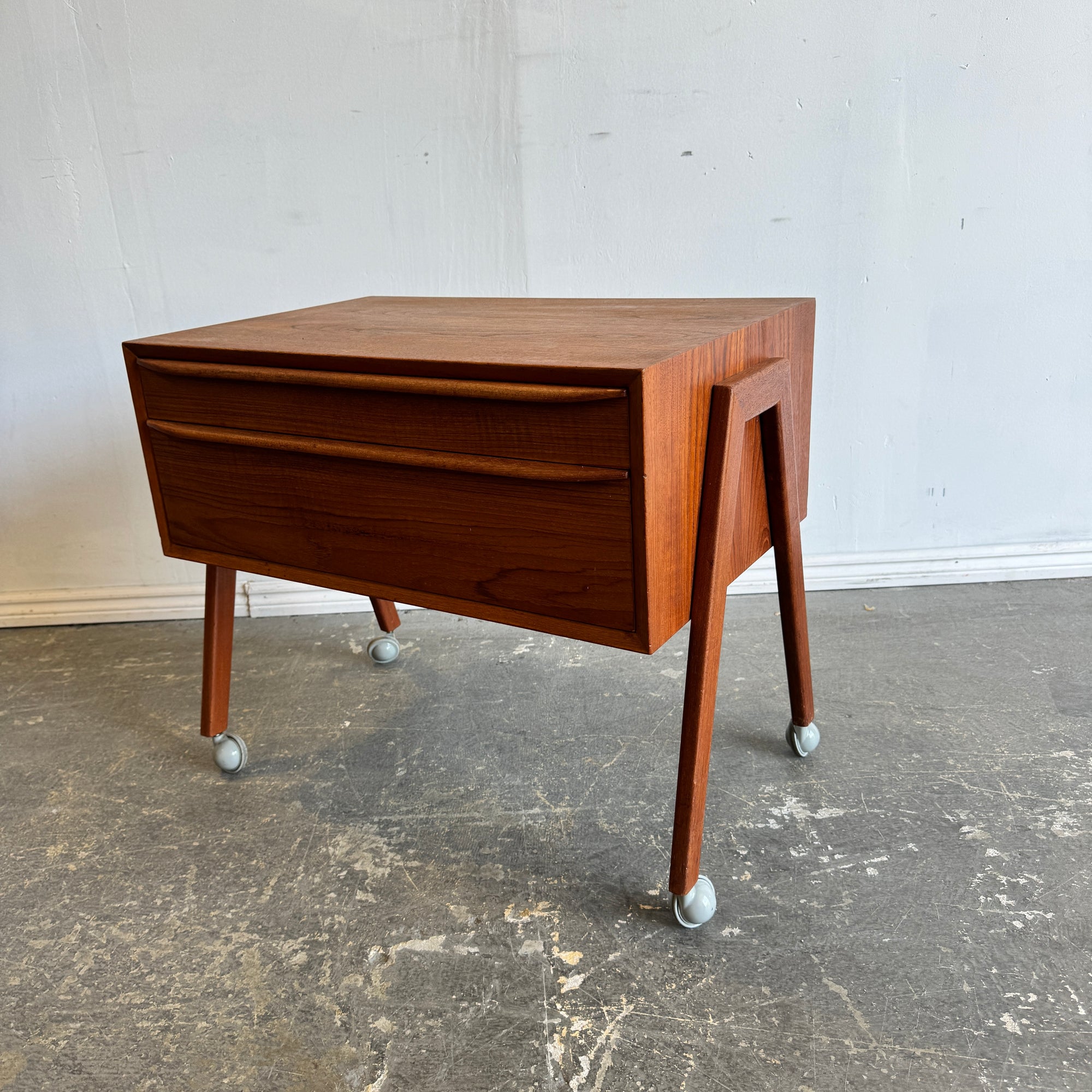 Danish Modern Teak Sewing Table, 1960s