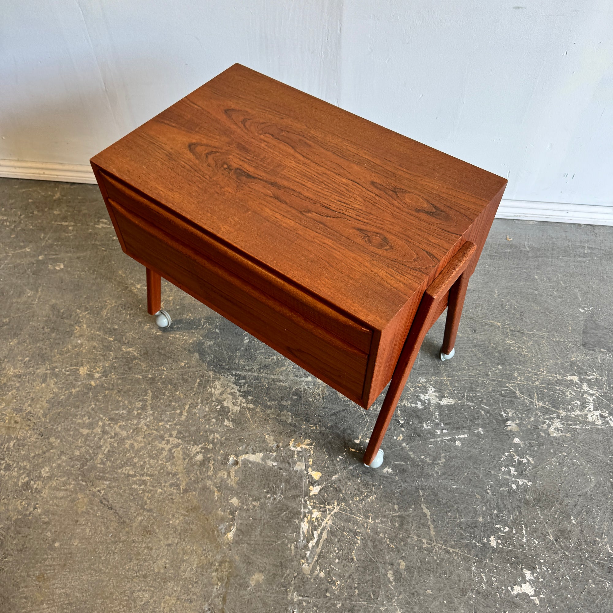 Danish Modern Teak Sewing Table, 1960s