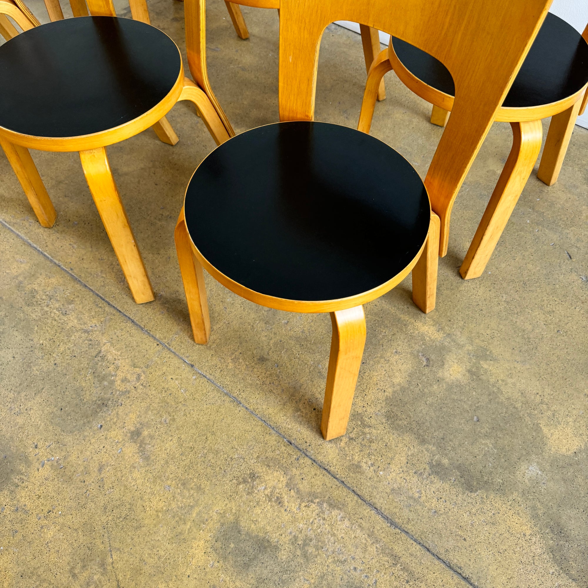 Authentic! Vintage Artek "Set of 8" Aalto Chair 66