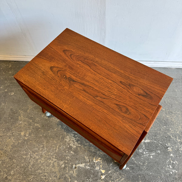 Danish Modern Teak Sewing Table, 1960s