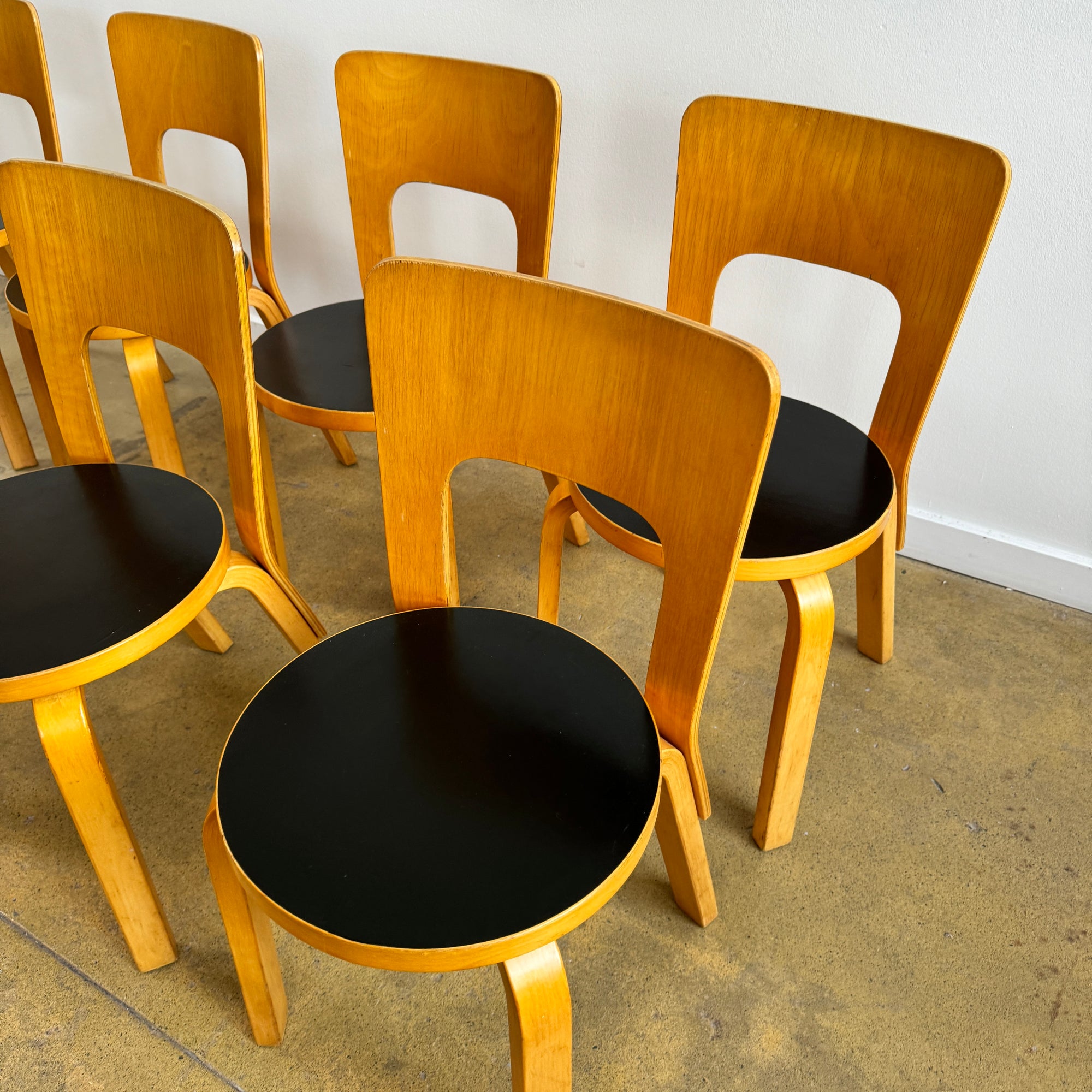 Authentic! Vintage Artek "Set of 8" Aalto Chair 66