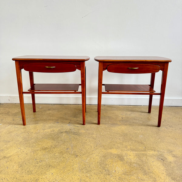 Danish Modern Teakwood Pair of Nightstands