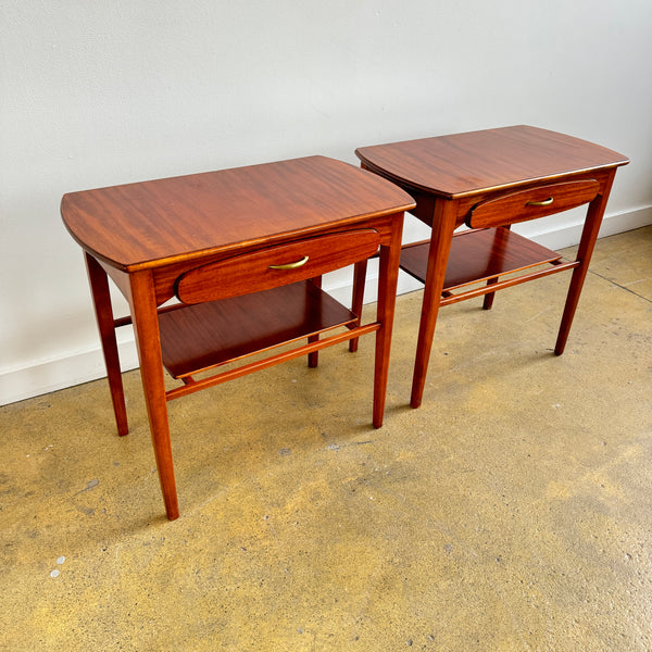 Danish Modern Teakwood Pair of Nightstands