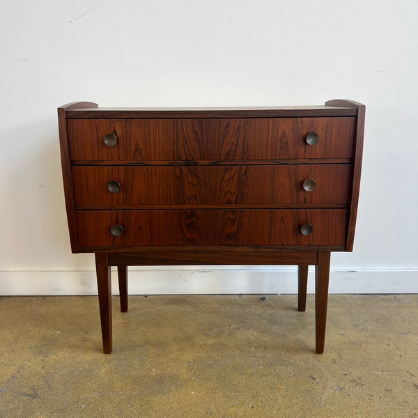 Danish Modern Rosewood 3 Drawer Small Chest