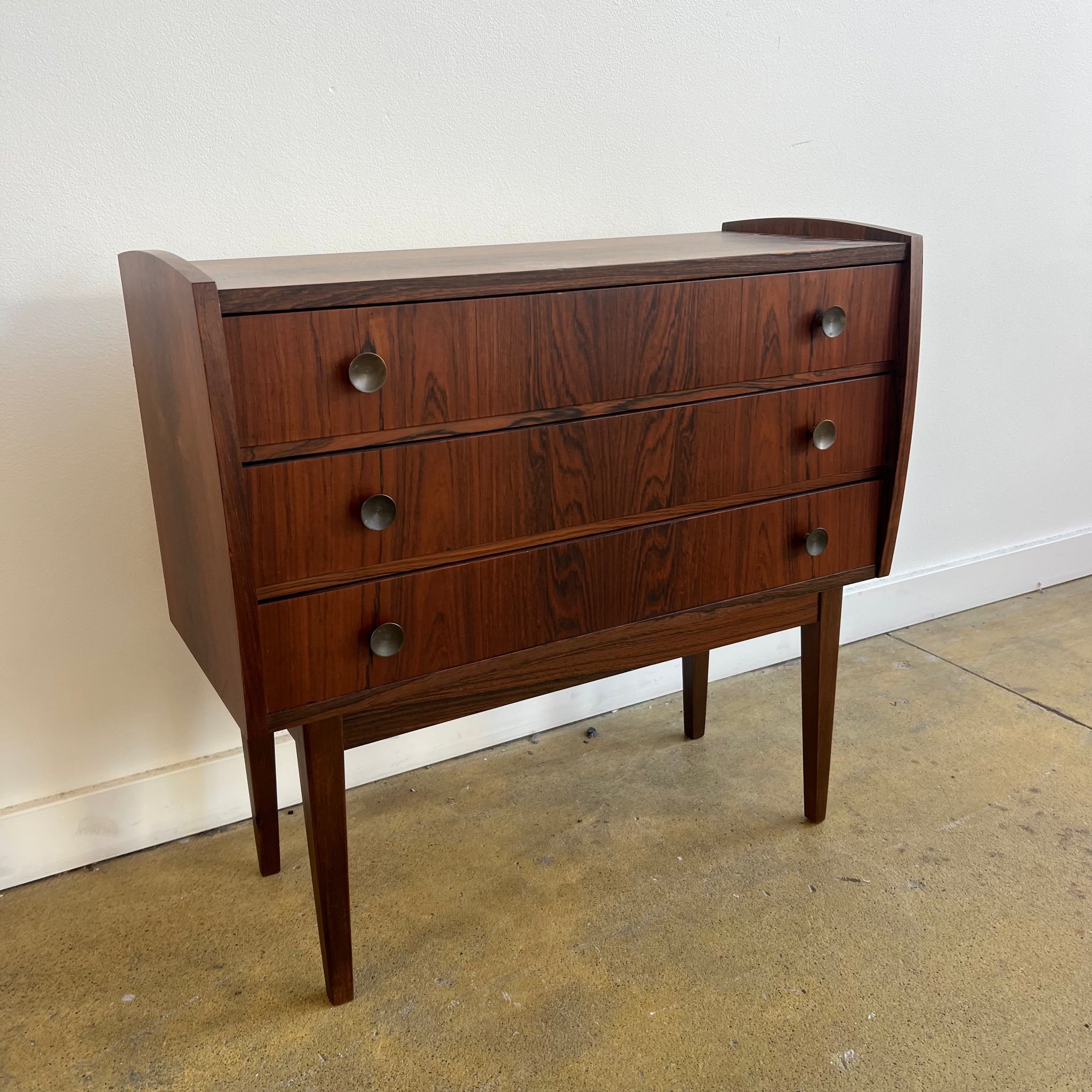 Danish Modern Rosewood 3 Drawer Small Chest