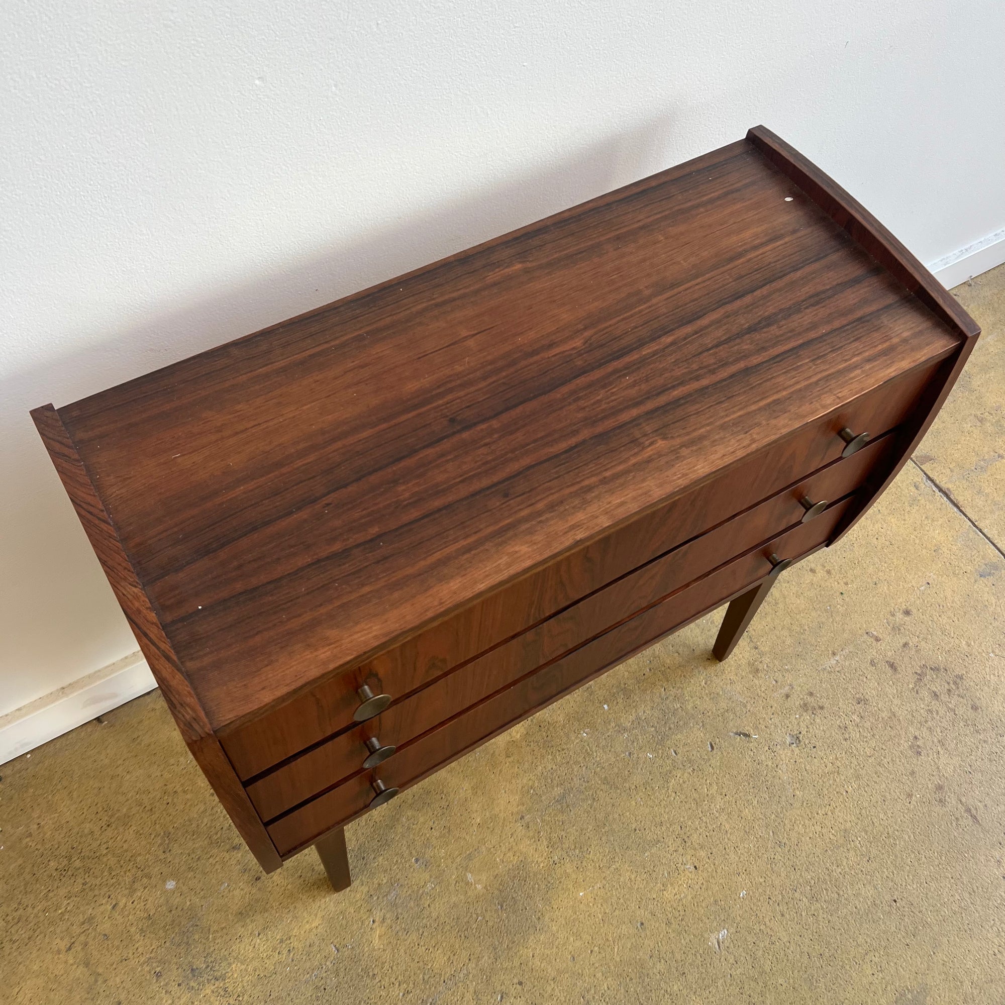 Danish Modern Rosewood 3 Drawer Small Chest