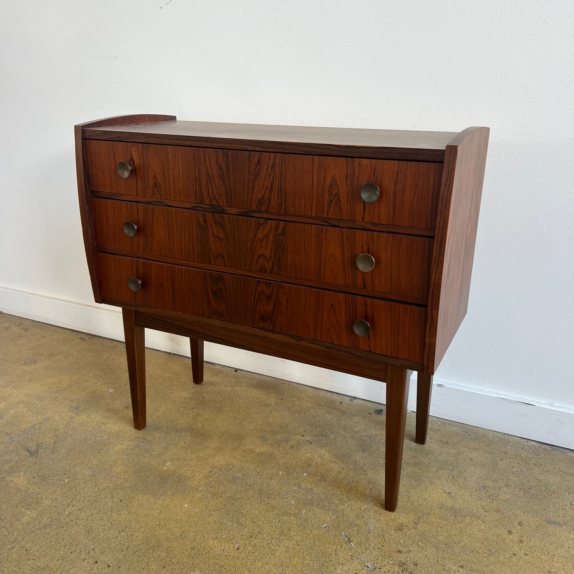 Danish Modern Rosewood 3 Drawer Small Chest