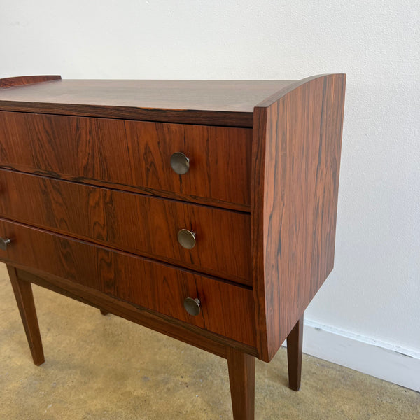 Danish Modern Rosewood 3 Drawer Small Chest