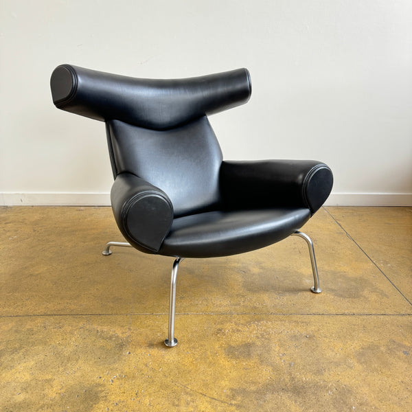 Rare! Hans Wegner Leather OX chair for Erik Jørgensen