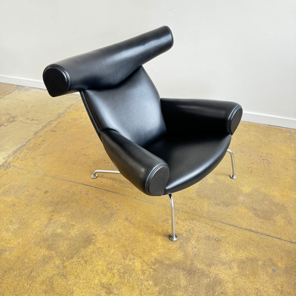 Rare! Hans Wegner Leather OX chair for Erik Jørgensen