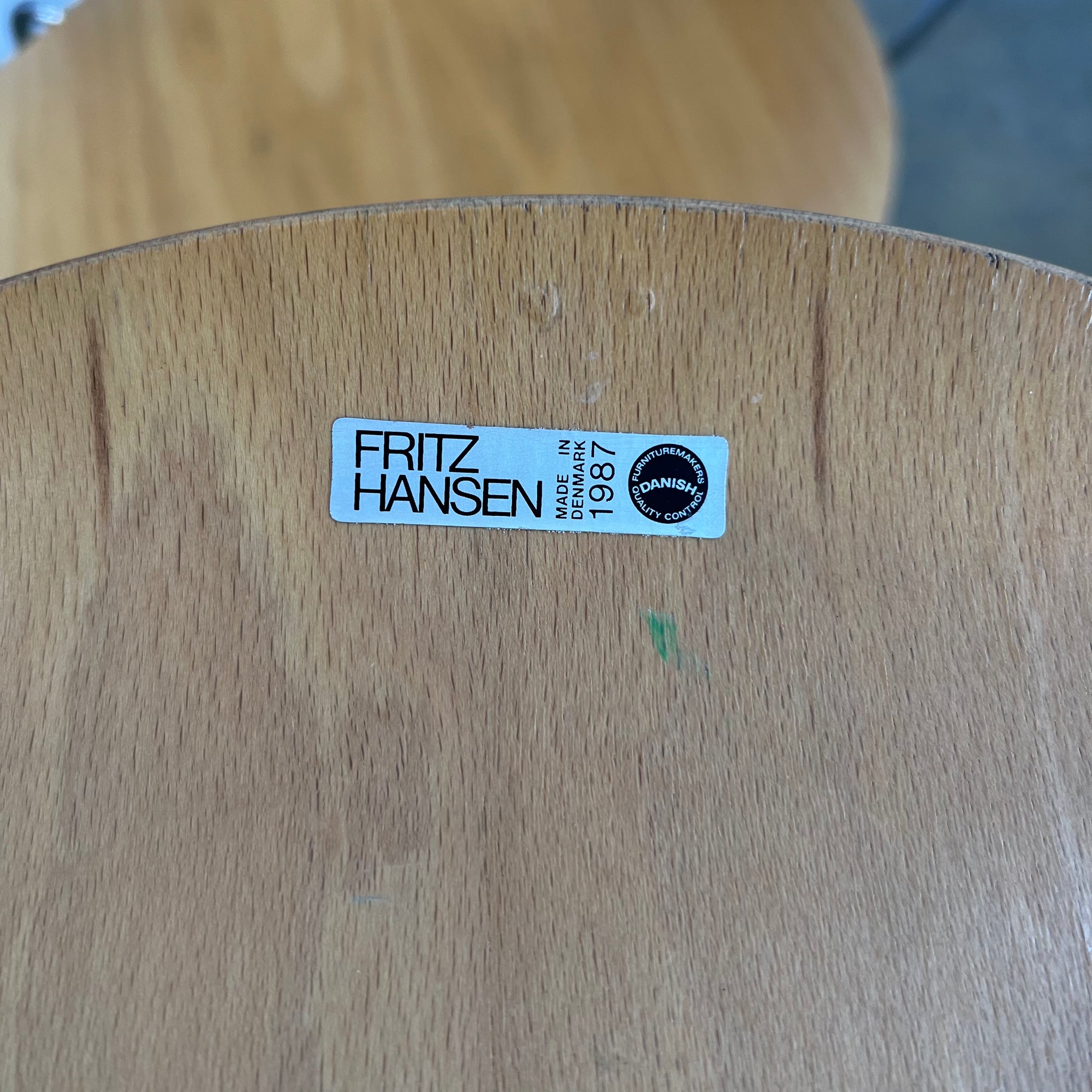 Vintage Fritz Hansen "set of 6" iconic Series 7 chairs by Arne Jacobsen