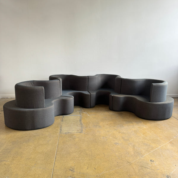 Rare! Verner Panton cloverleaf 4 unit sofa (Reversible Double Seating)