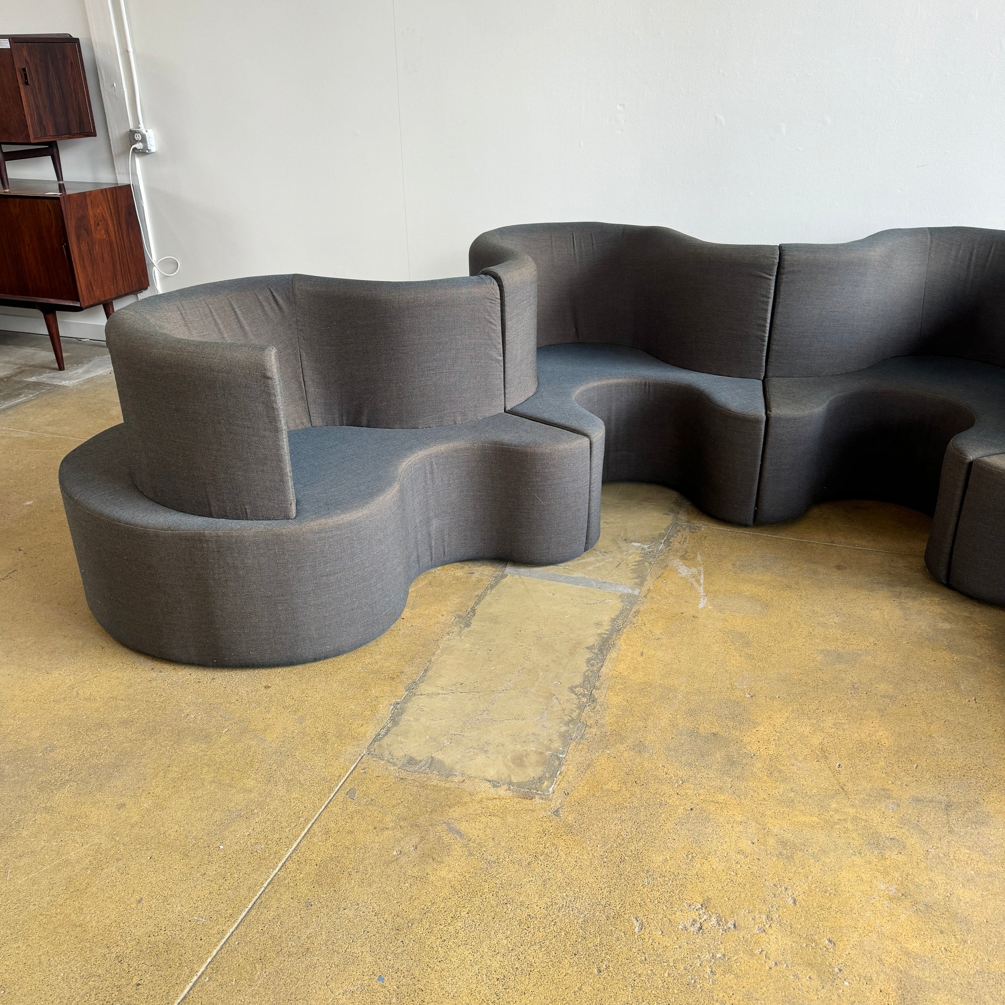 Rare! Verner Panton cloverleaf 4 unit sofa (Reversible Double Seating)