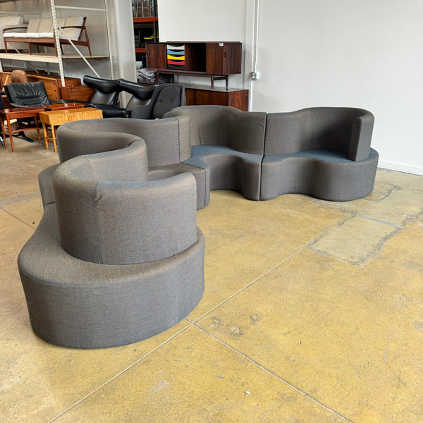 Rare! Verner Panton cloverleaf 4 unit sofa (Reversible Double Seating)